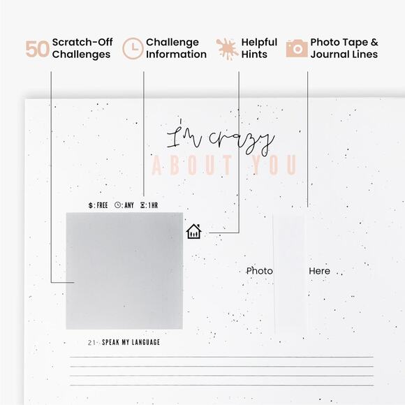 Adventure Challenge Couples Edition Book-50 Scratch-Off Adventures & Date Ideas - Picture 11 of 13